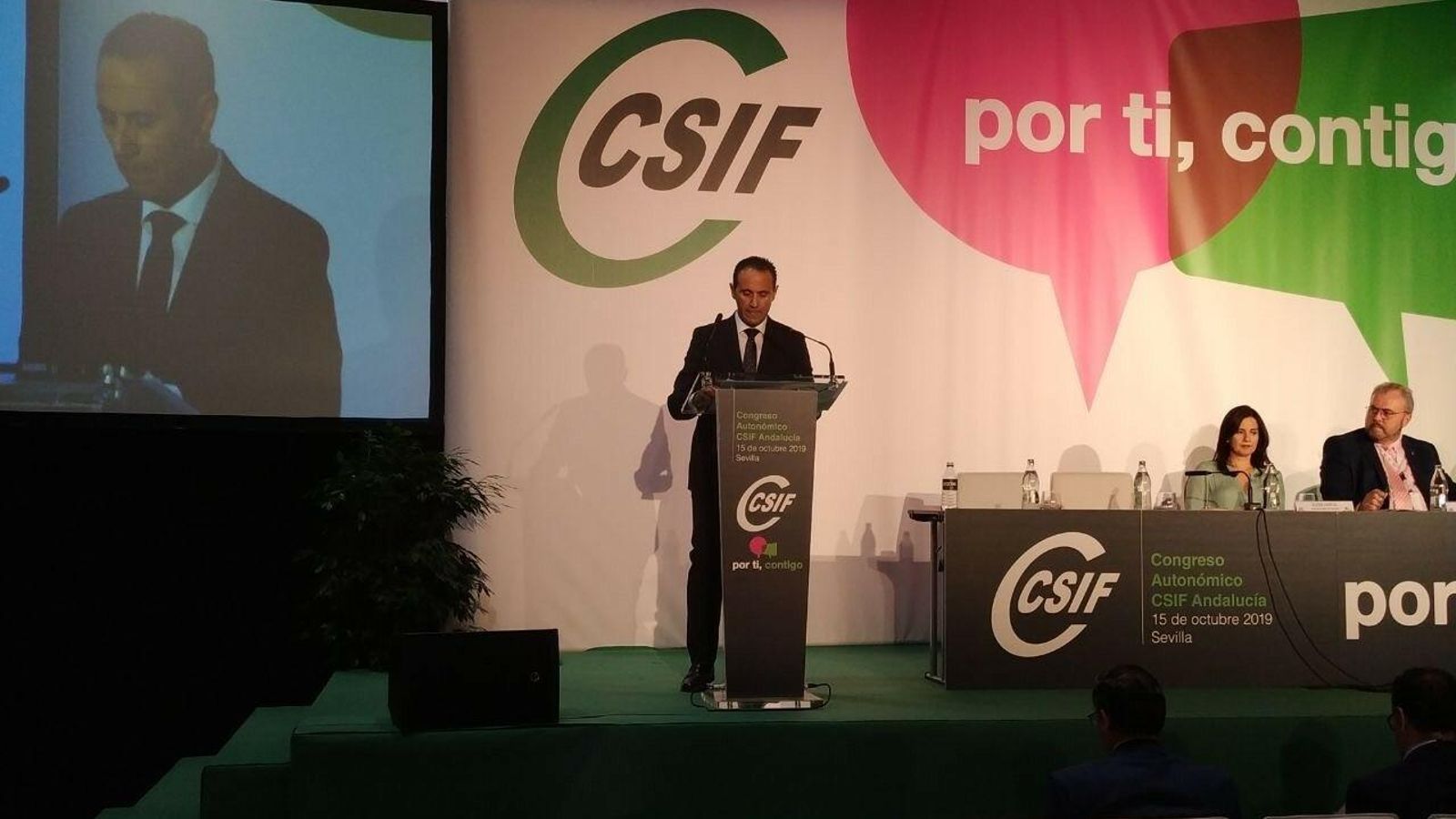 Girela, este martes, durante el congreso de CSIF.