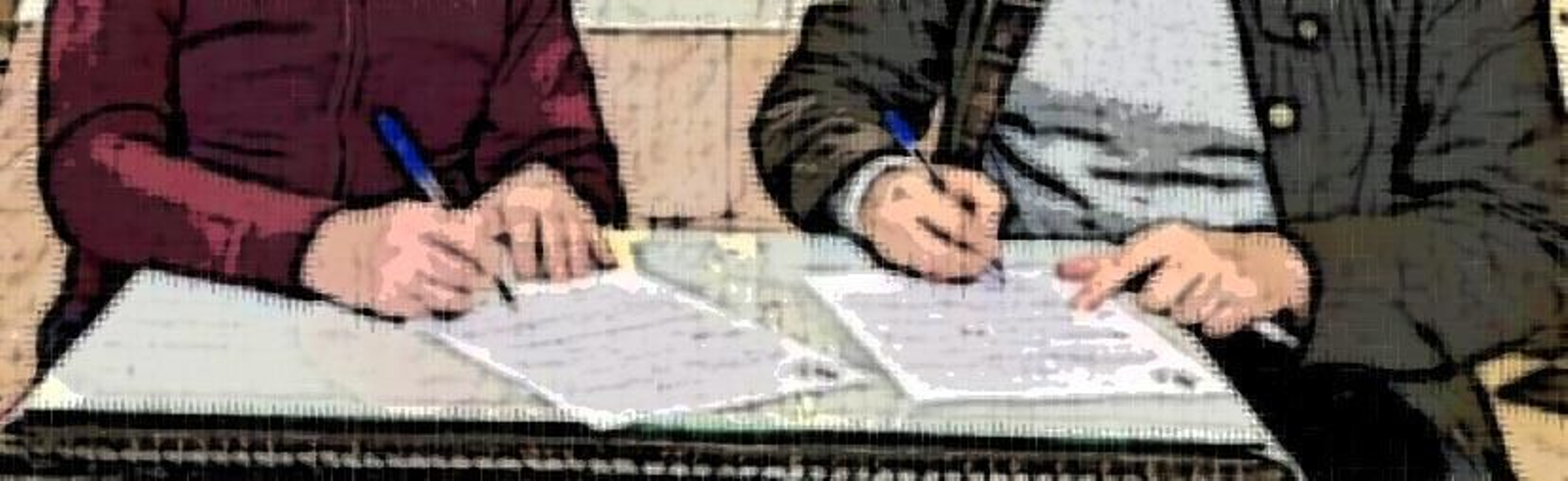 Acto de firma.