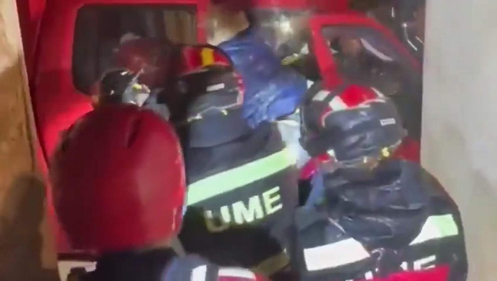 Rescate de la UME en Jaén debido a las inundaciones