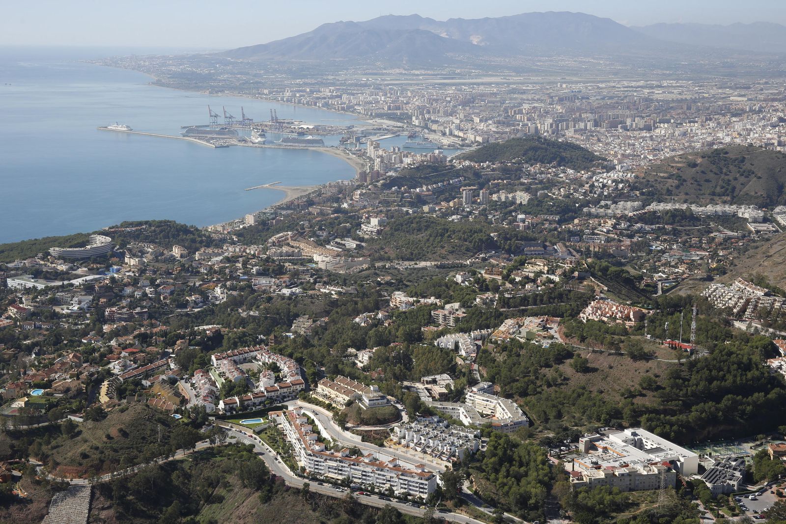 Vista aérea de la zona Este, donde se localizan varias de las parcelas expropiadas.