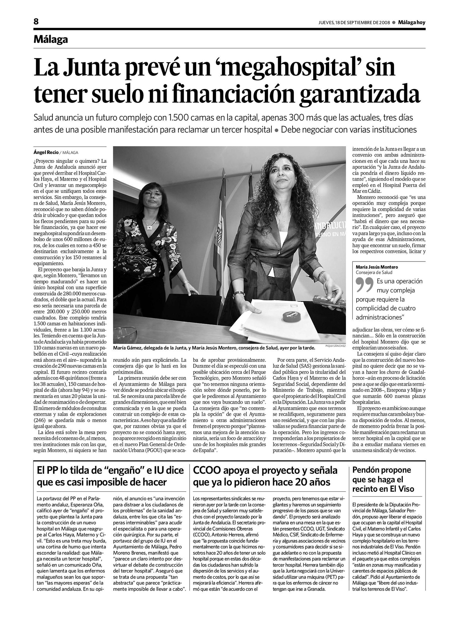 La Junta prevé un megahospital sin tener el suelo ni la financiación garantizada. La Junta prevé un megahospital sin tener el suelo ni la financiación garantizada.
