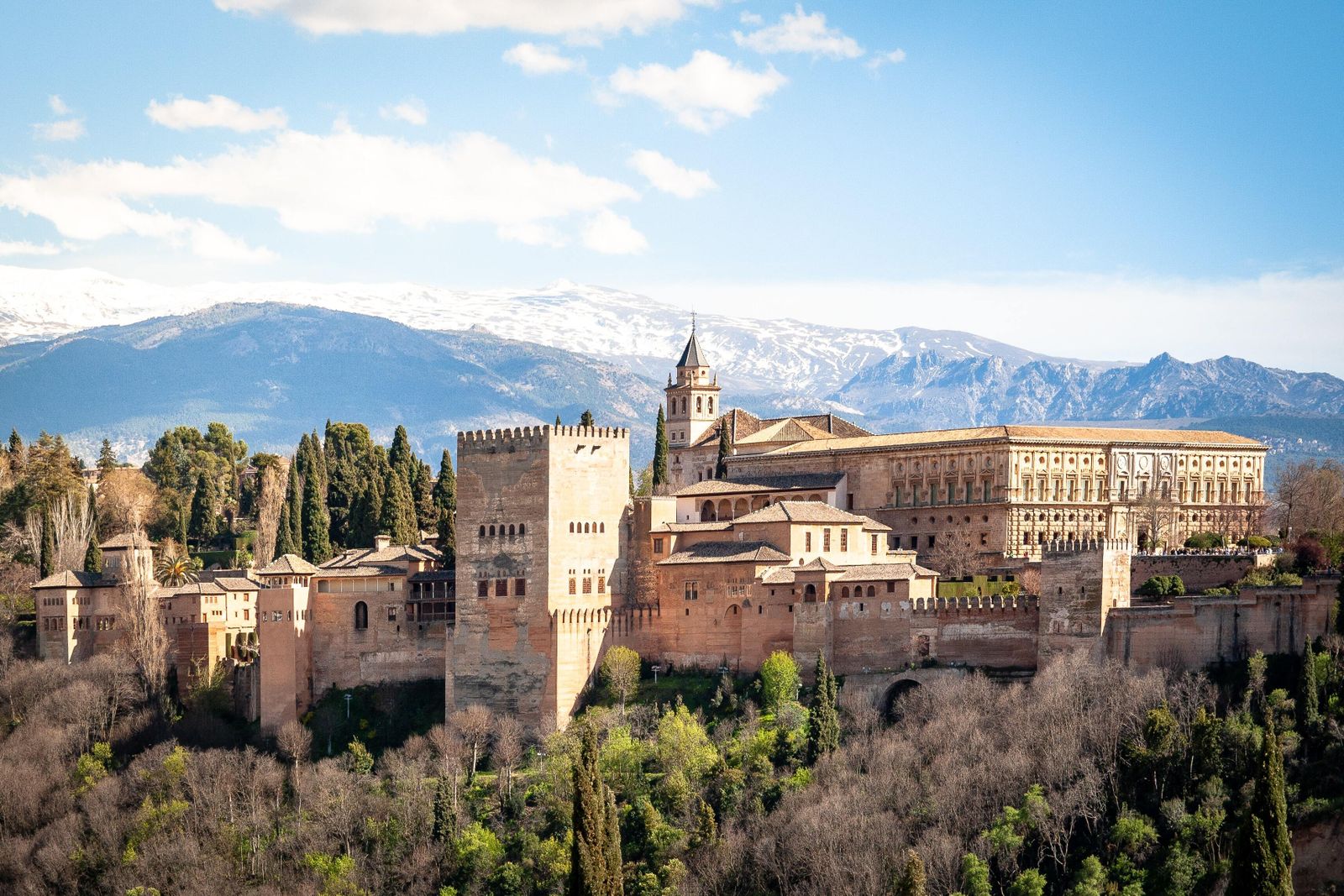 Una vista de la Alhambra.