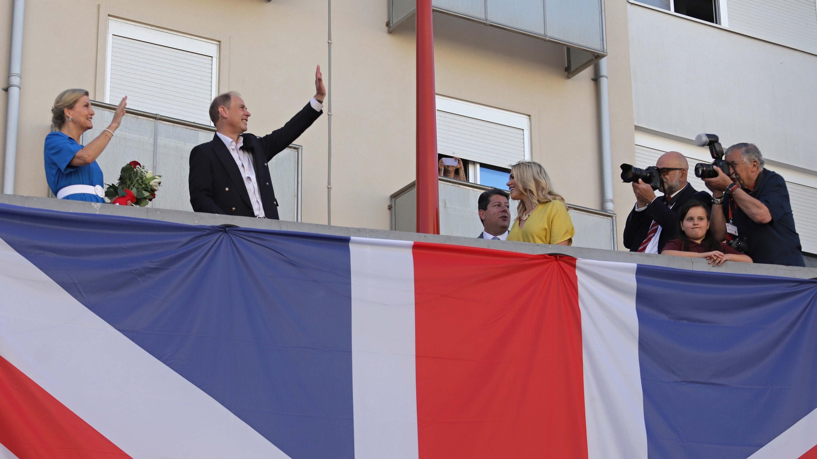 Fotos de la visita de los condes de Wessex a Morish Castle Estate en Gibraltar