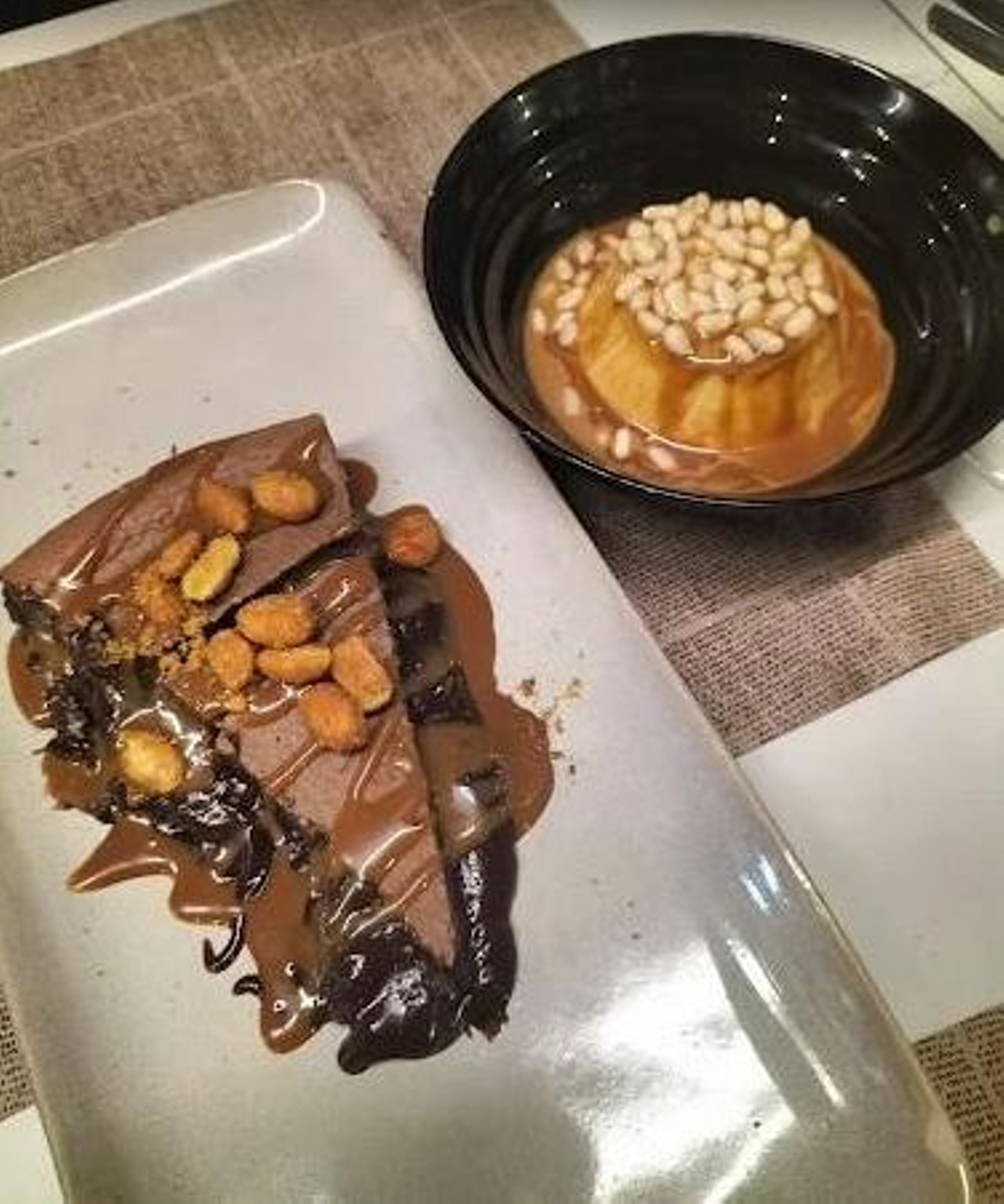 Postres del Restaurante Surban, en algeciras.