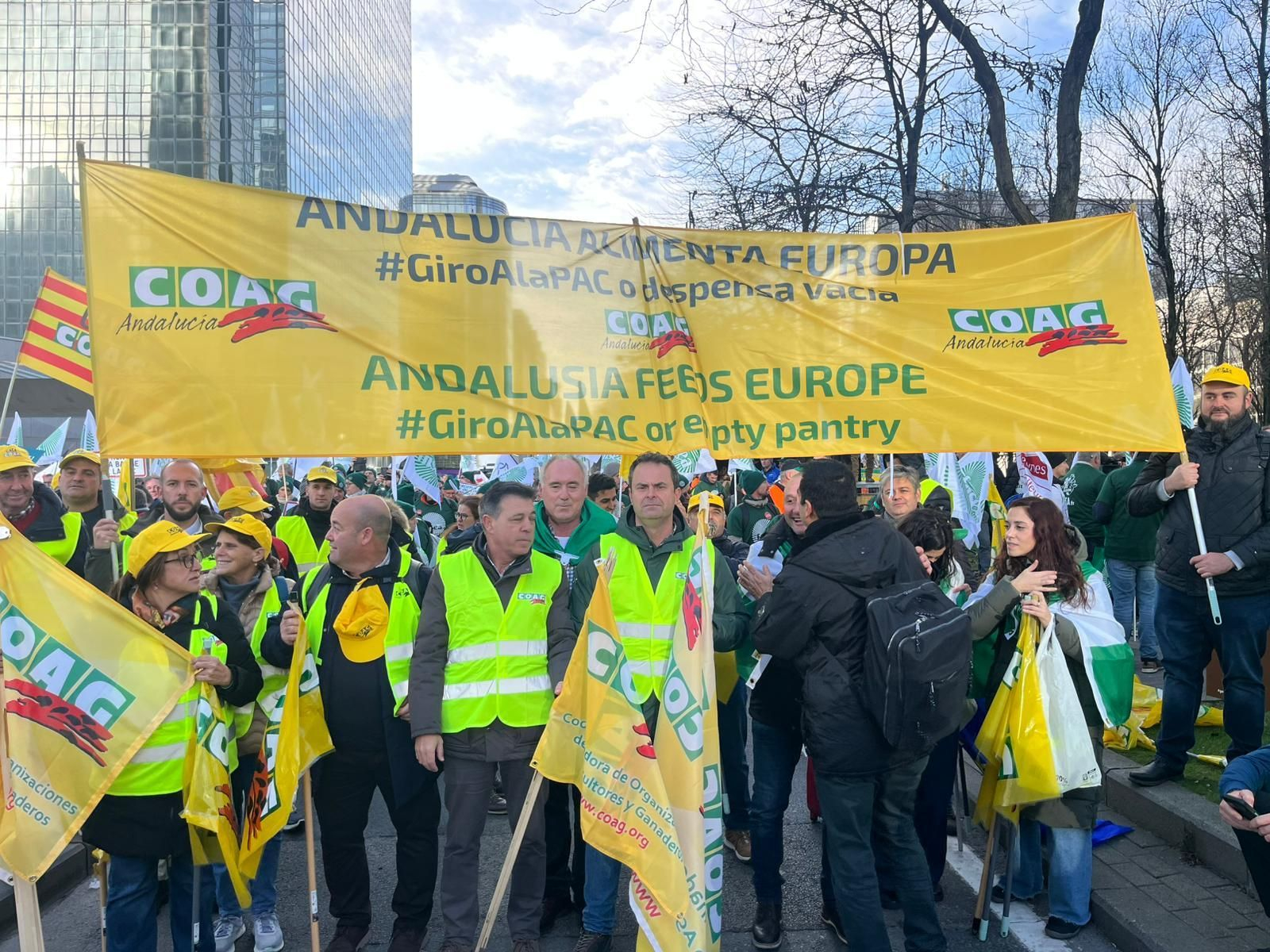 Los agricultores protestan en Bruselas