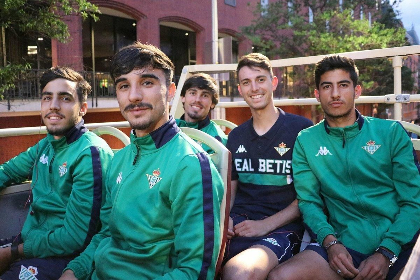 Los canteranos béticos en la gira por Estados Unidos.