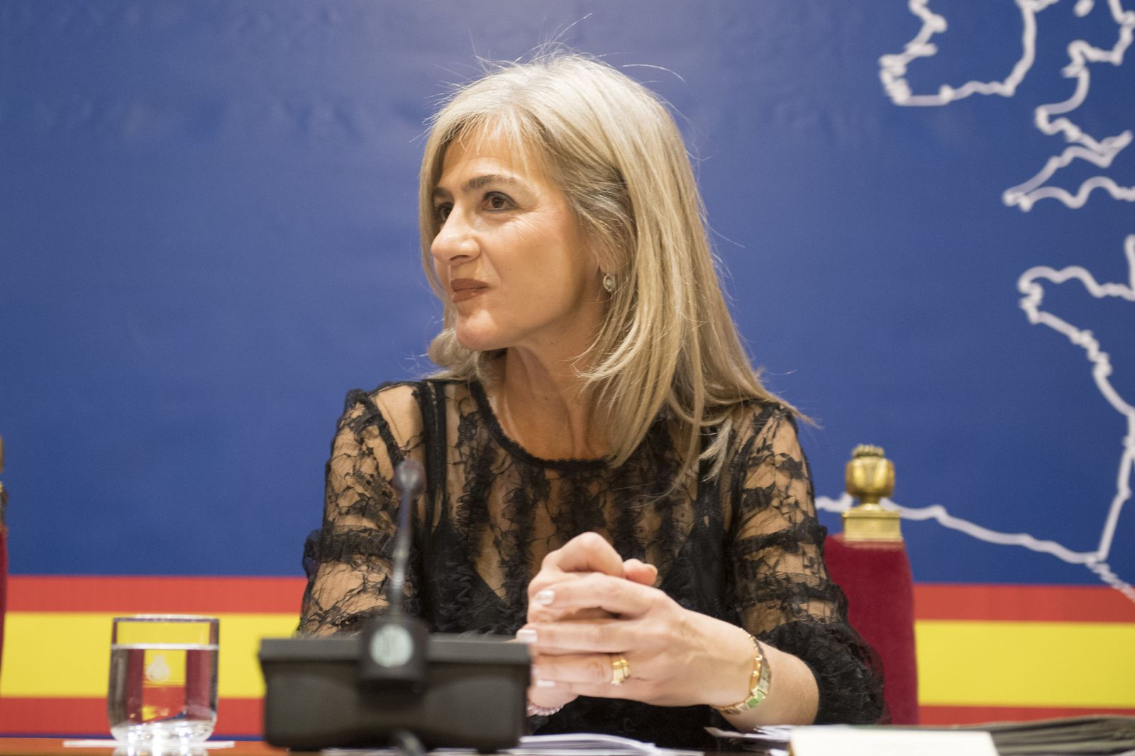 La consejera de Cultura, Patricia del Pozo, durante la comisión sobre la Capitalidad Cultural Europea en el Ayuntamiento.