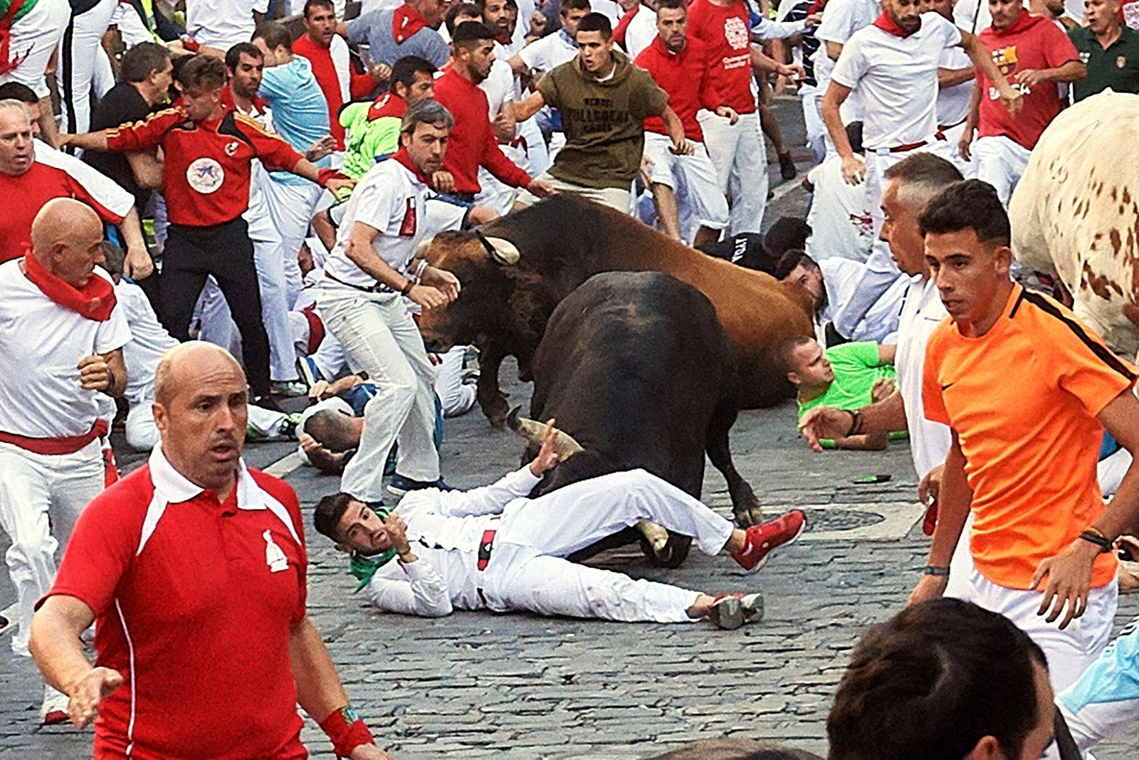 El quinto encierro de San Fermin 2019 en imágenes