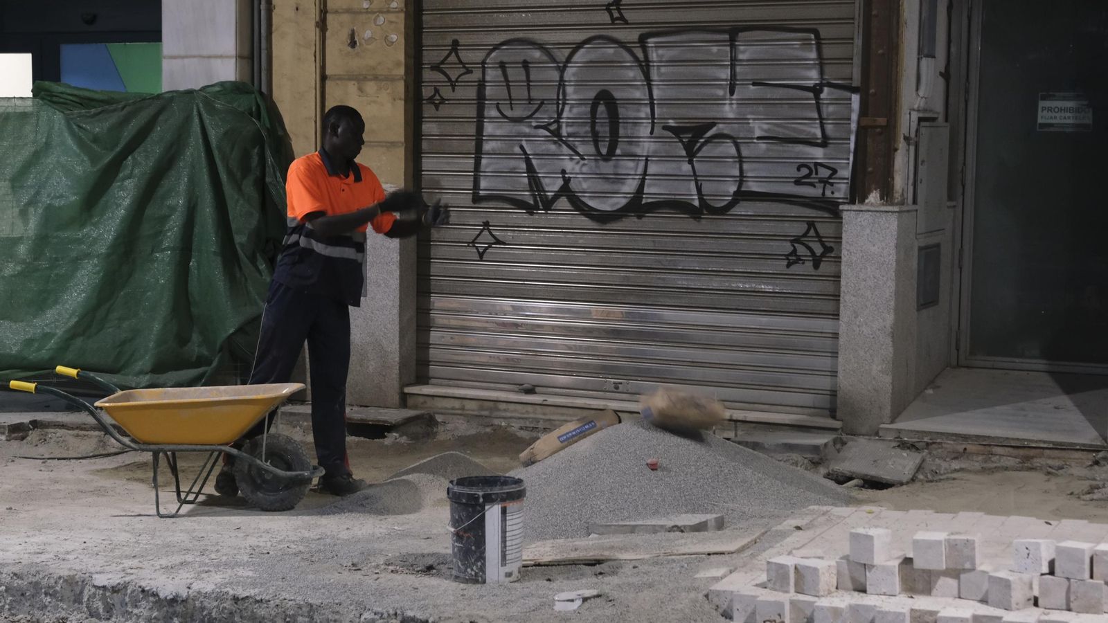Las obras del turno de noche en el Paseo comienzan esta noche hasta el final del proyecto