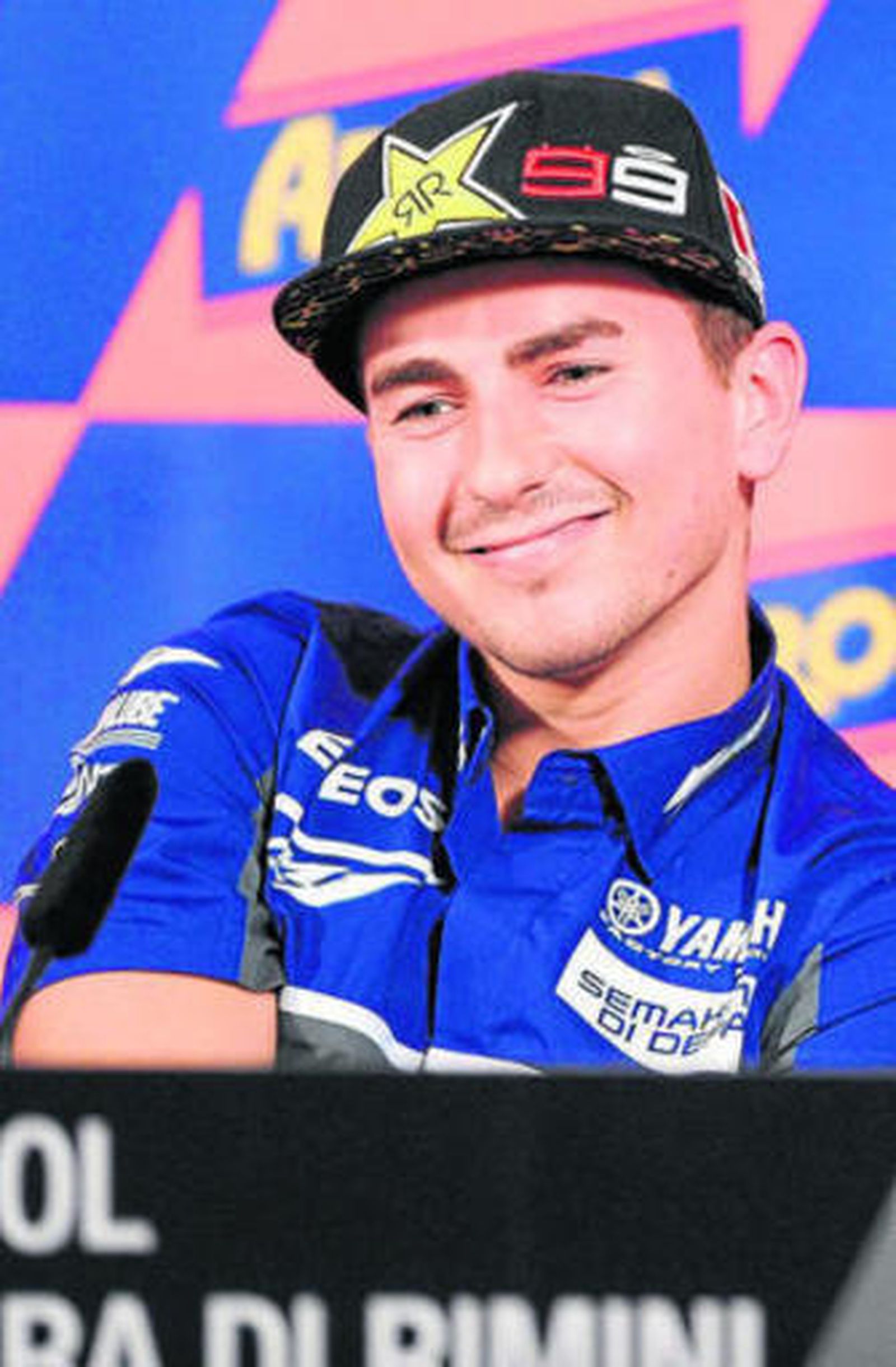 Jorge Lorenzo, durante la rueda de prensa en Misano.