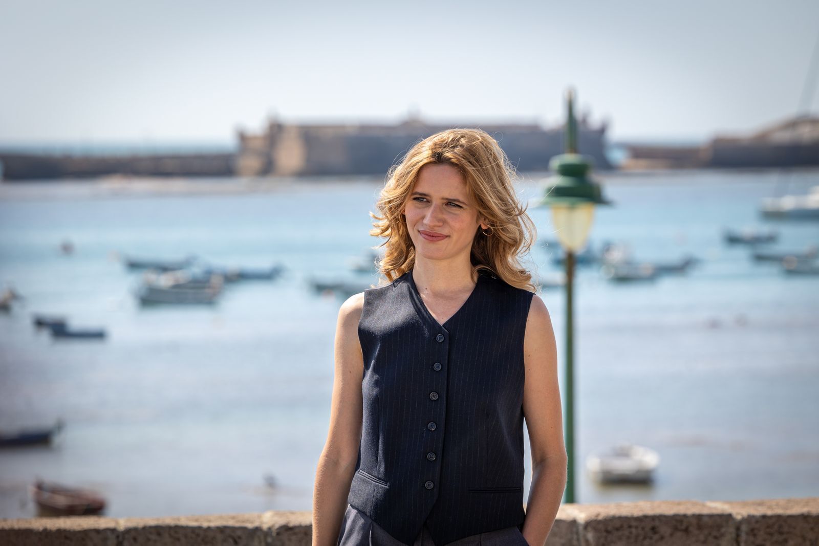 Photocall de Petra Martínez y actores de la serie 'La ley del mar' en La Caleta