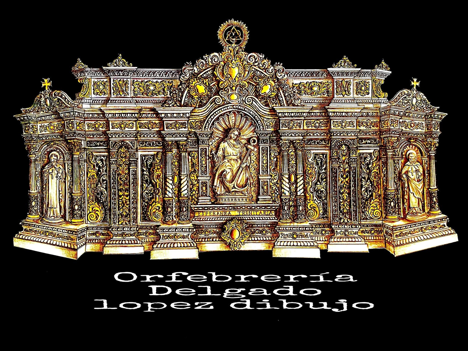 La nueva peana diseñada por los Hermanos Delgado para la Trinidad.