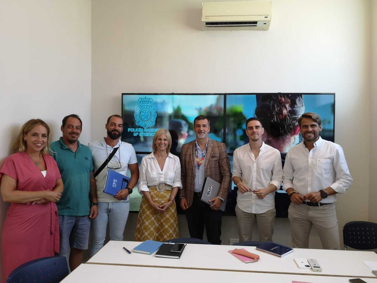 María José García-Pelayo, en la reunión con con sindicatos de la Policía Nacional.