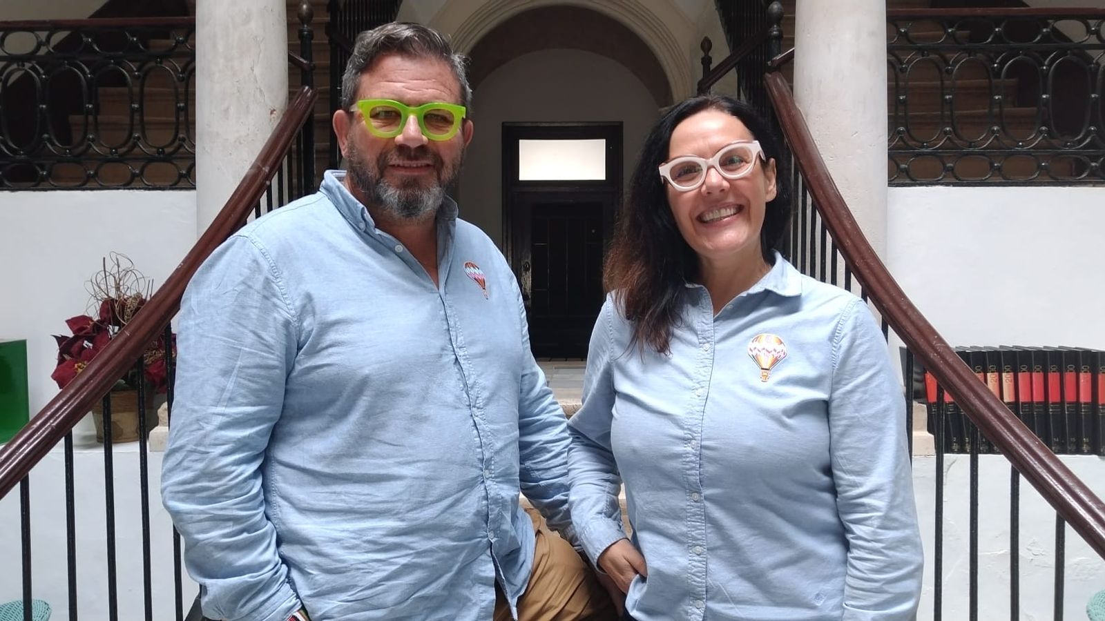 Jesús Cabañero y Mar Fernández, durante la entrevista con este periódico..