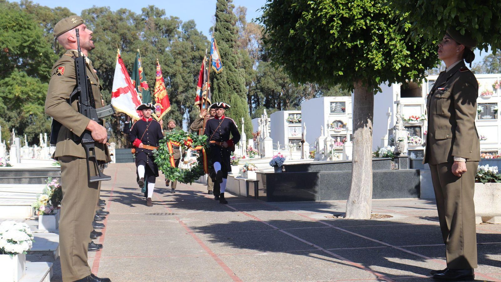 Homenaje a los últimos de Cuba en el cementerio de Puerto Real