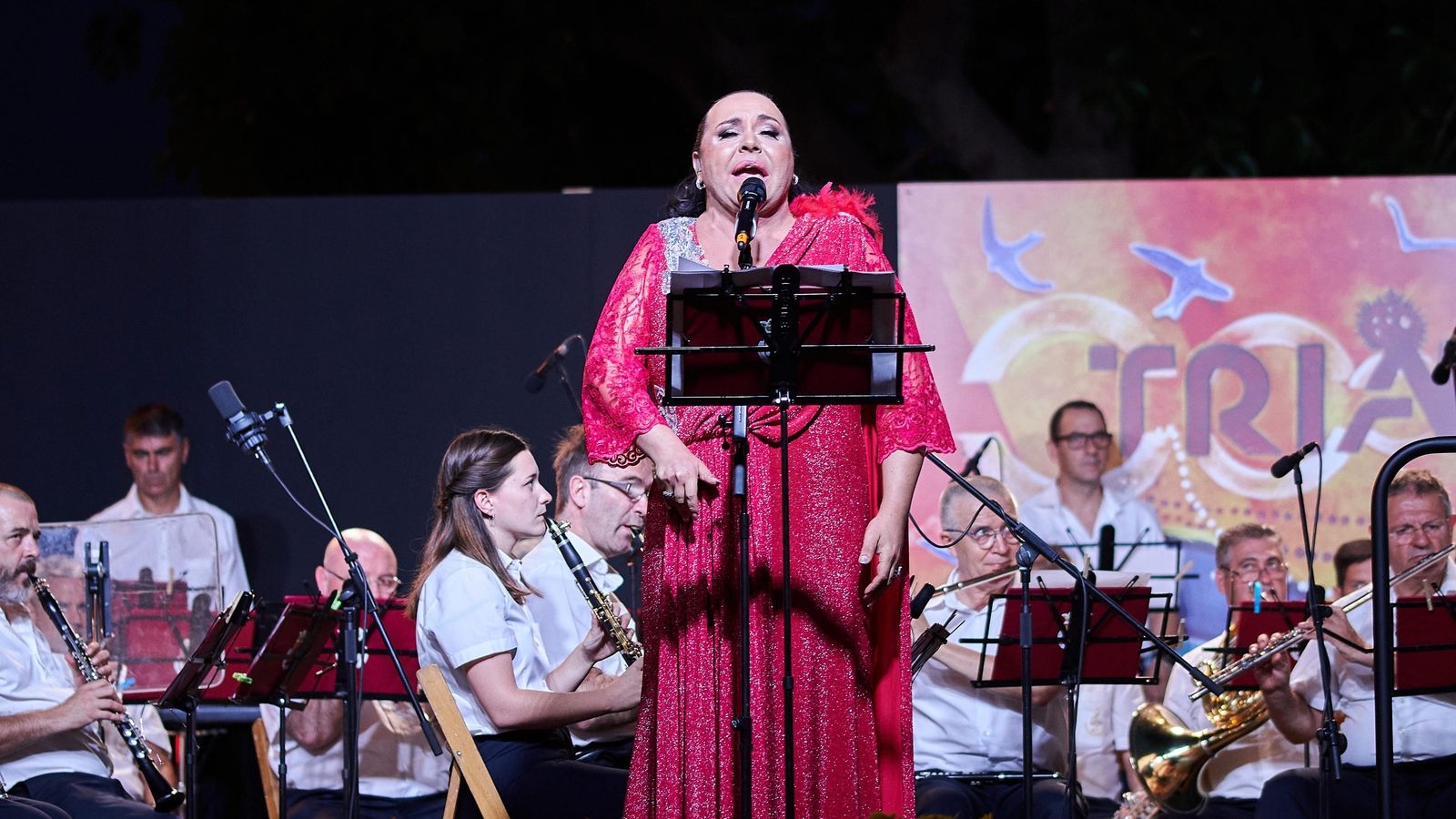 Falete durante el pregón de la Velá de Triana