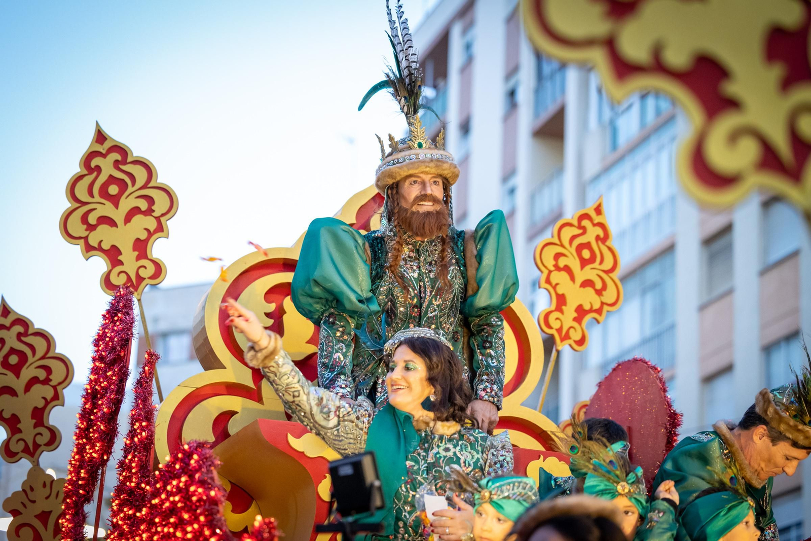 El Rey Gaspar en la cabalgata de 2023.