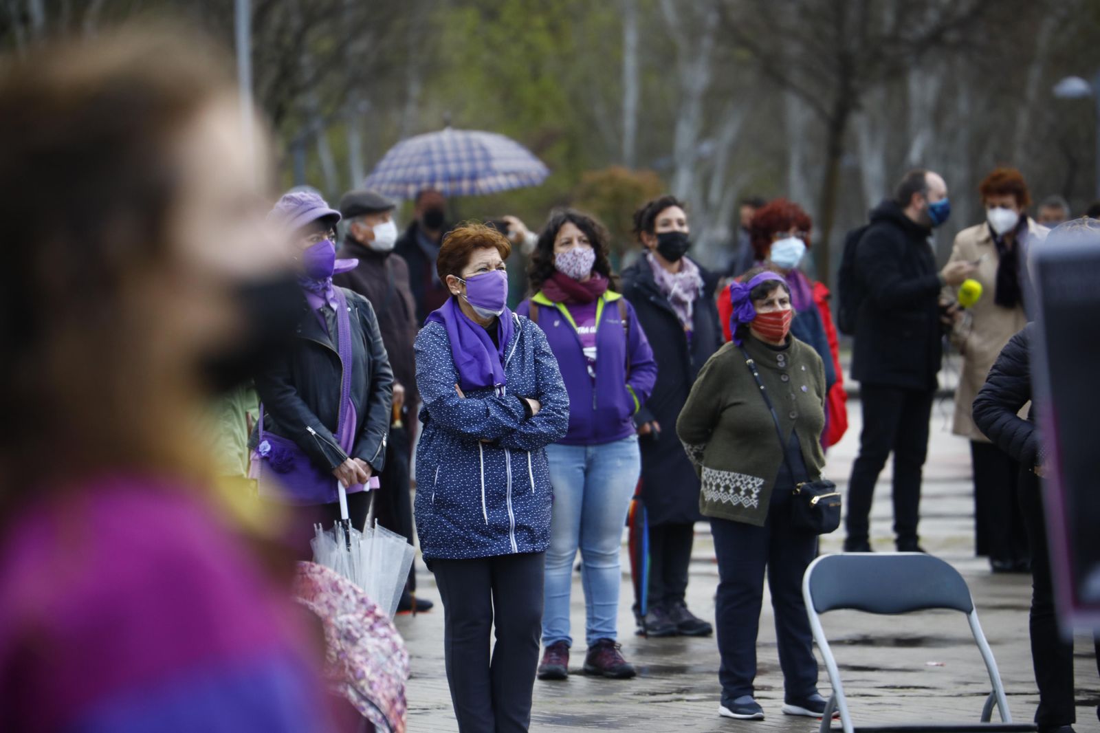 La concentración feminista por el 8-M en fotografías