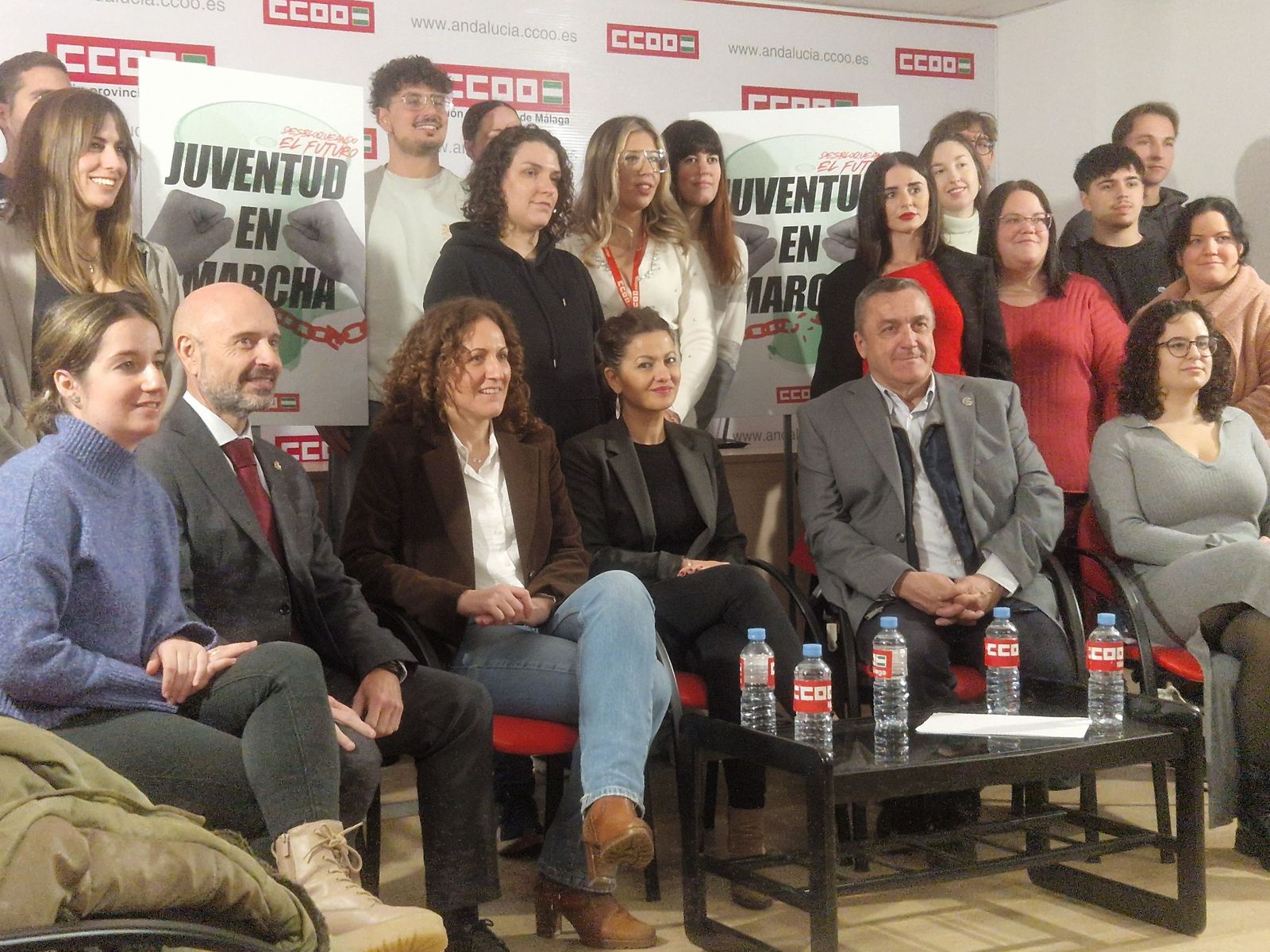 La ministra de Juventud e Infancia, Sira Rego, en el encuentro con jóvenes malagueños.