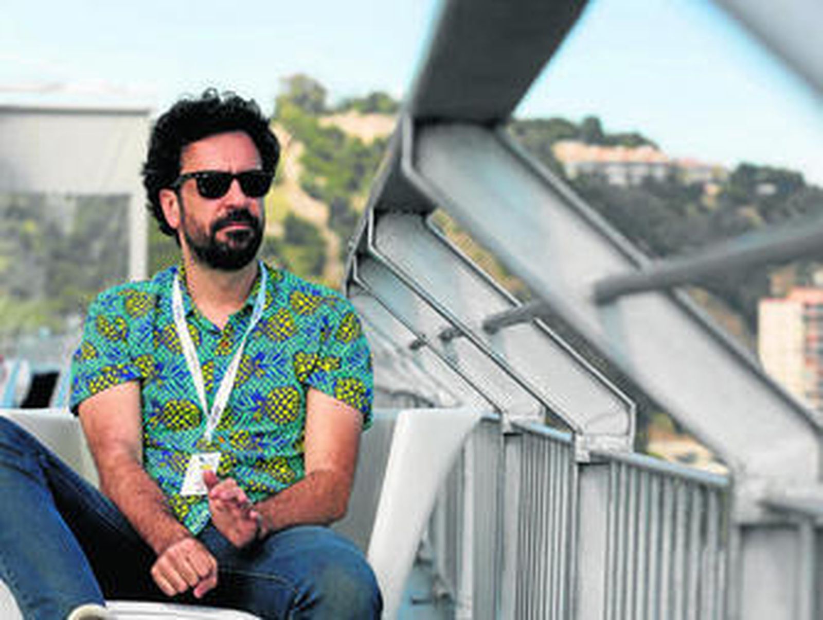 Sergi Pérez, ayer, en la terraza del Hotel AC Málaga Palacio.