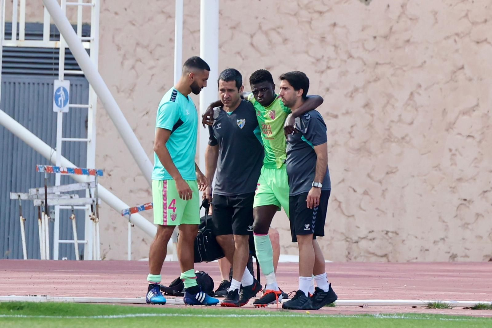 Moussa, al retirarse en San Fernando Moussa, al retirarse en San Fernando