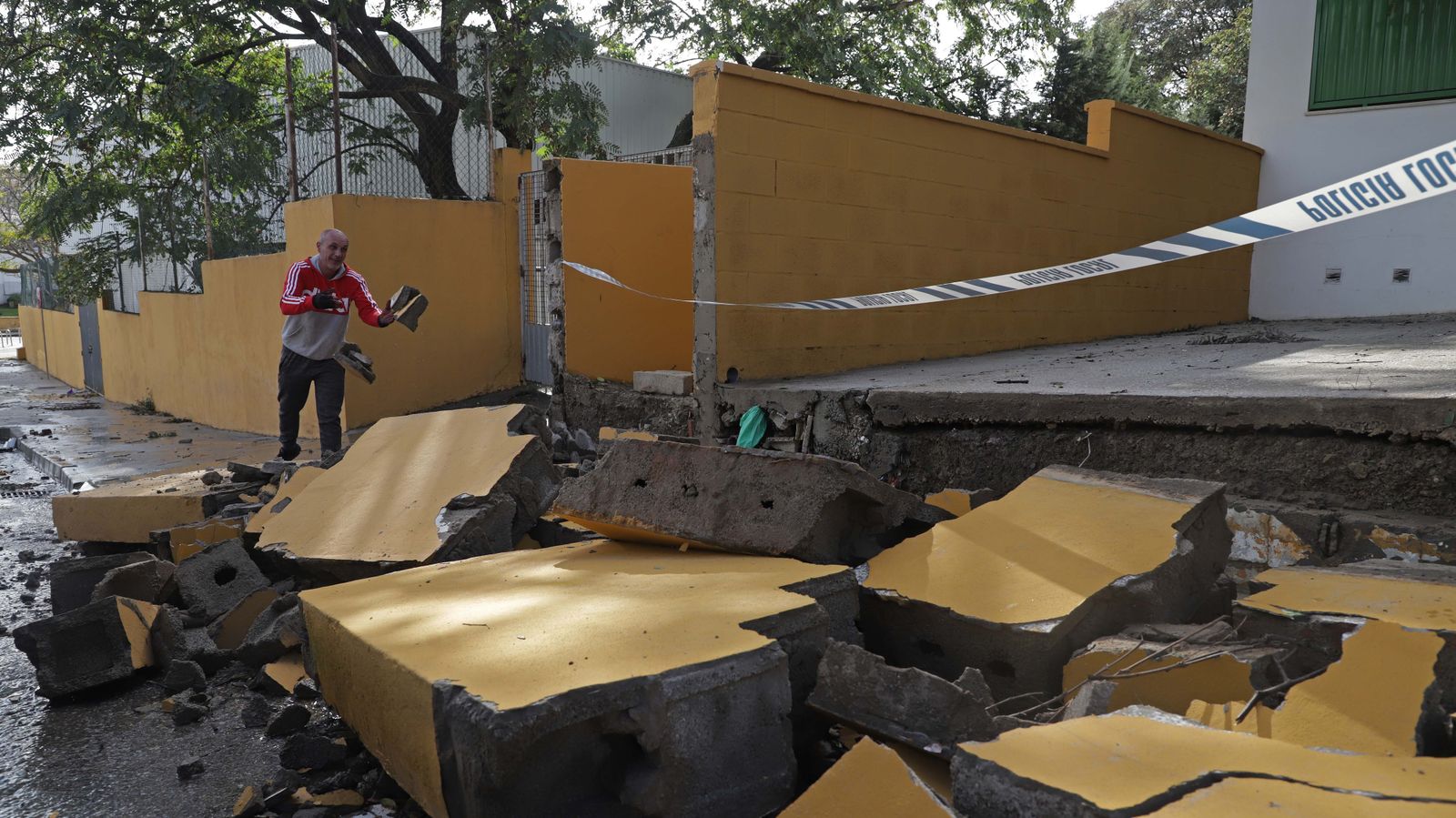 Fotos de los desperfectos provocados por la borrasca Efraín en el Campo de Gibraltar