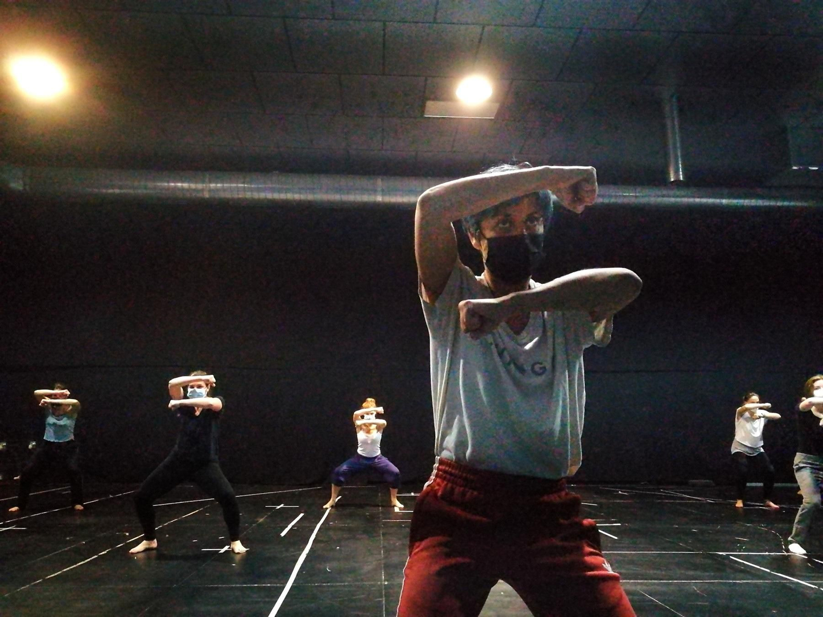 Olga Magaña, este lunes, durante las pruebas de selección para 'Baleia 2.0'.