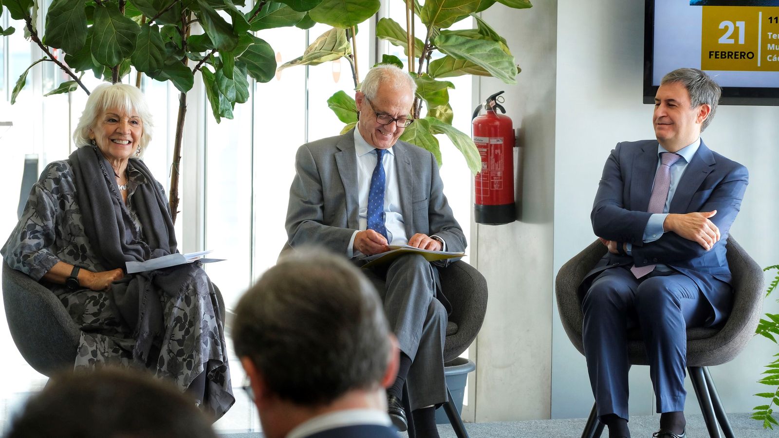 Elías Atienza, director general de CTA, junto al responsable de Endesa en Andalucía y la presidenta de la APBC