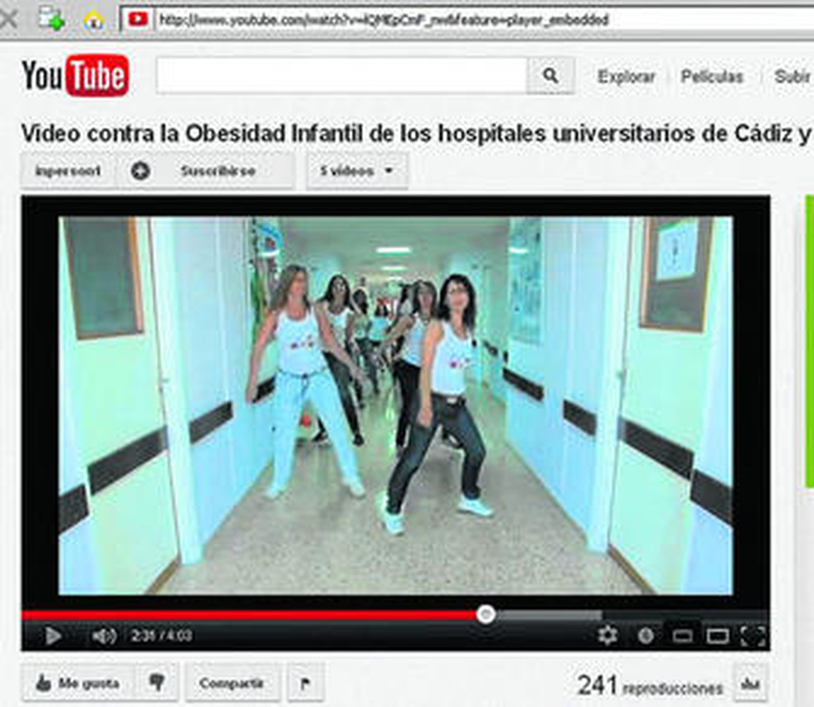 Una de las imágenes que aparecen en la grabación del vídeo televisivo.