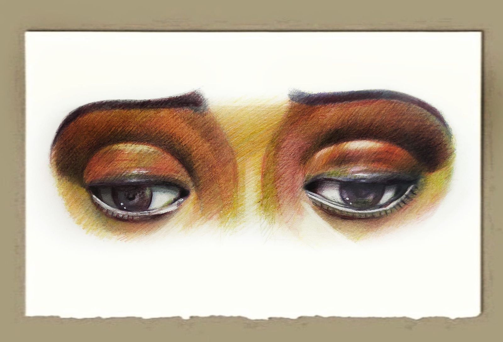 Los ojos del Cristo de las Tres Caídas representados en la papeleta del Taller Daroal.