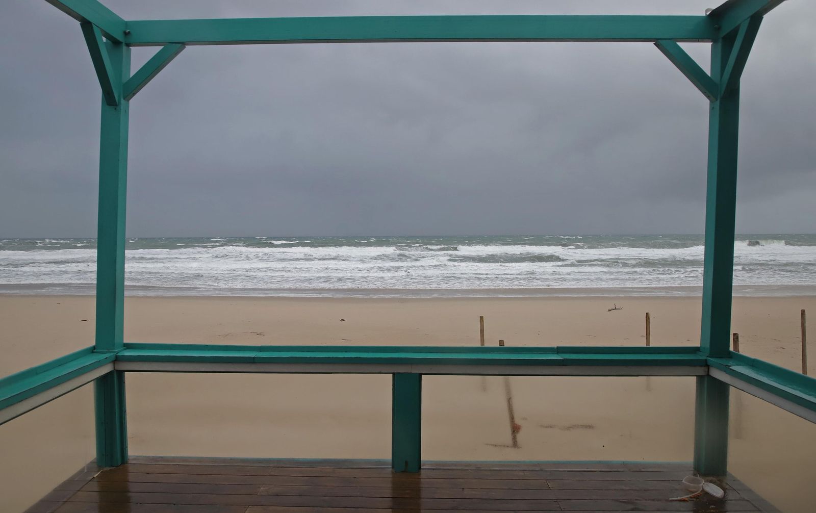 La borrasca Ingrid deja su huella en Tarifa, en imágenes