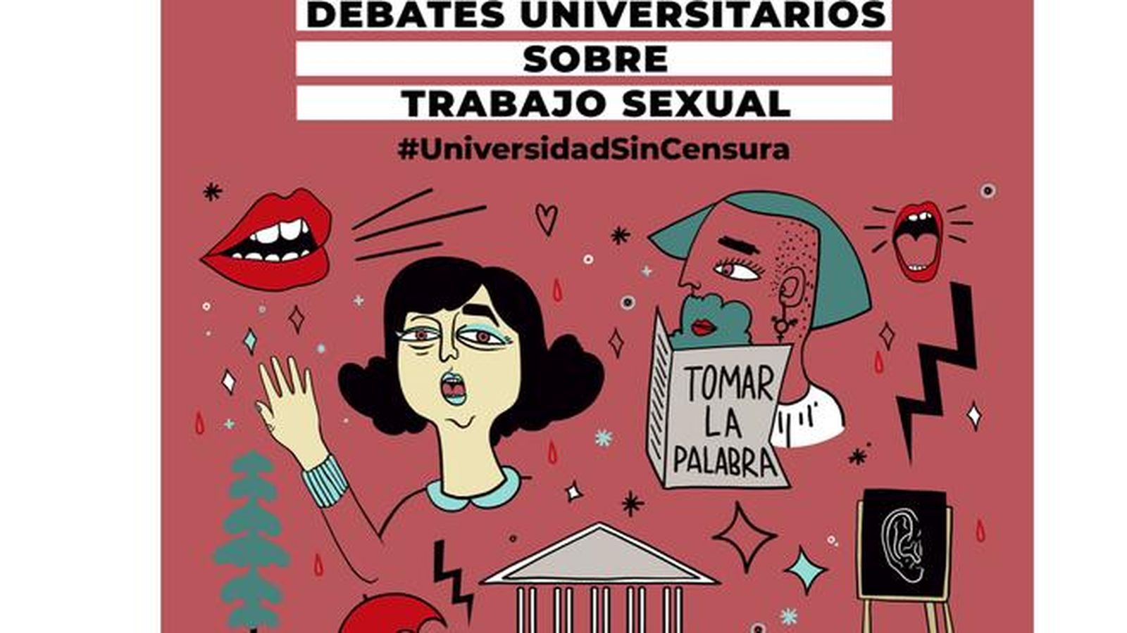 Cartel anunciador de uno de los debates en la Universidad de Sevilla