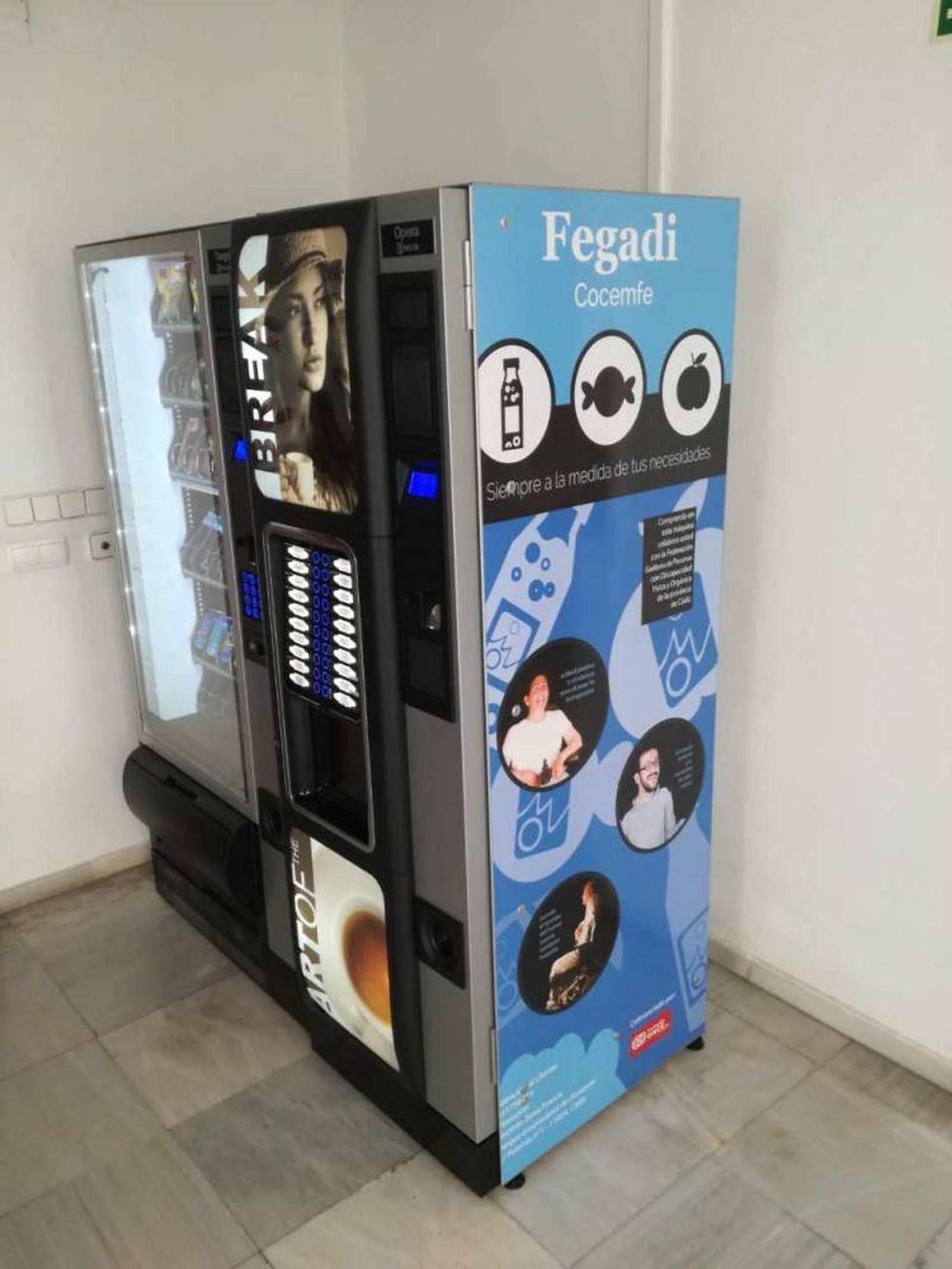 Un ejemplo de máquina 'vending' gestionada por Fegadi