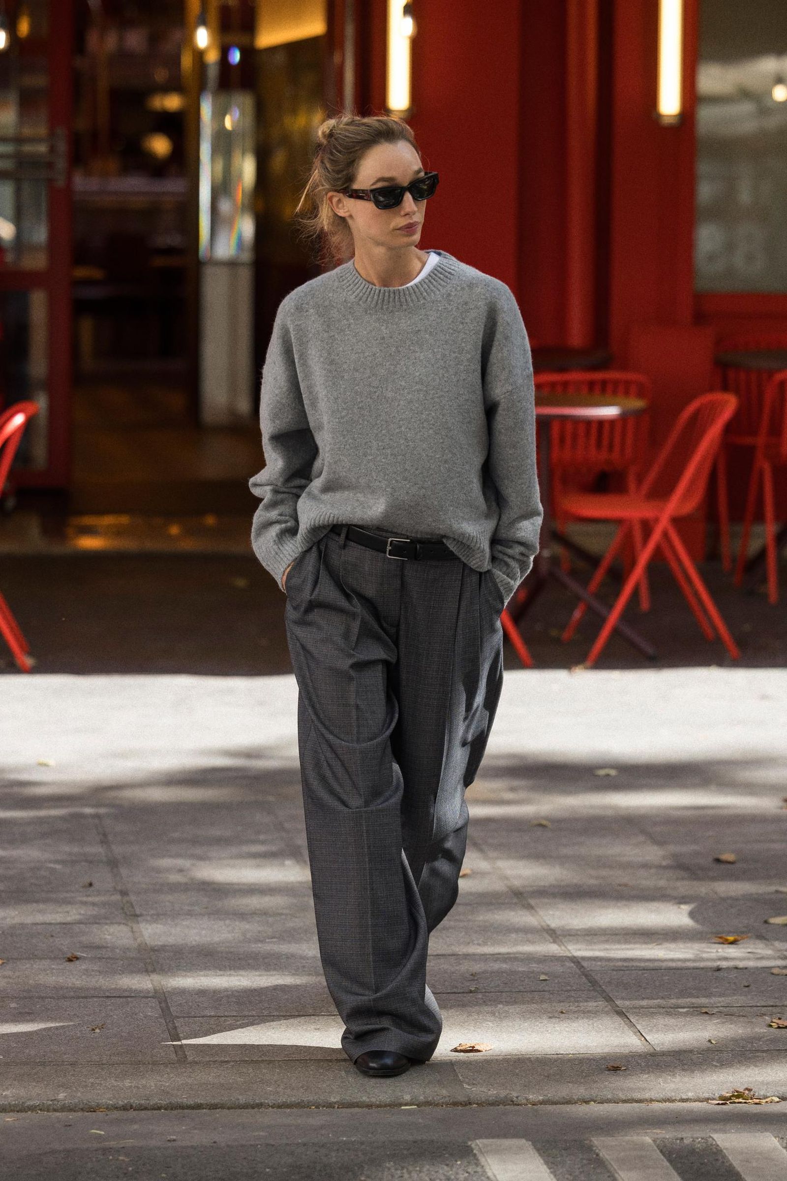 Jersey gris de Zara.