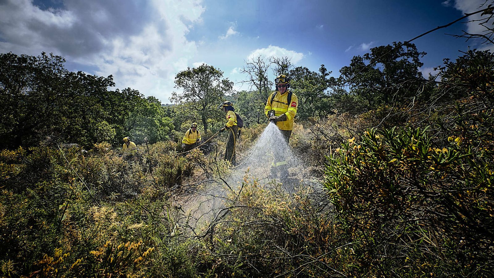 Simulacro de incendio del CEDEFO de Algodonales.