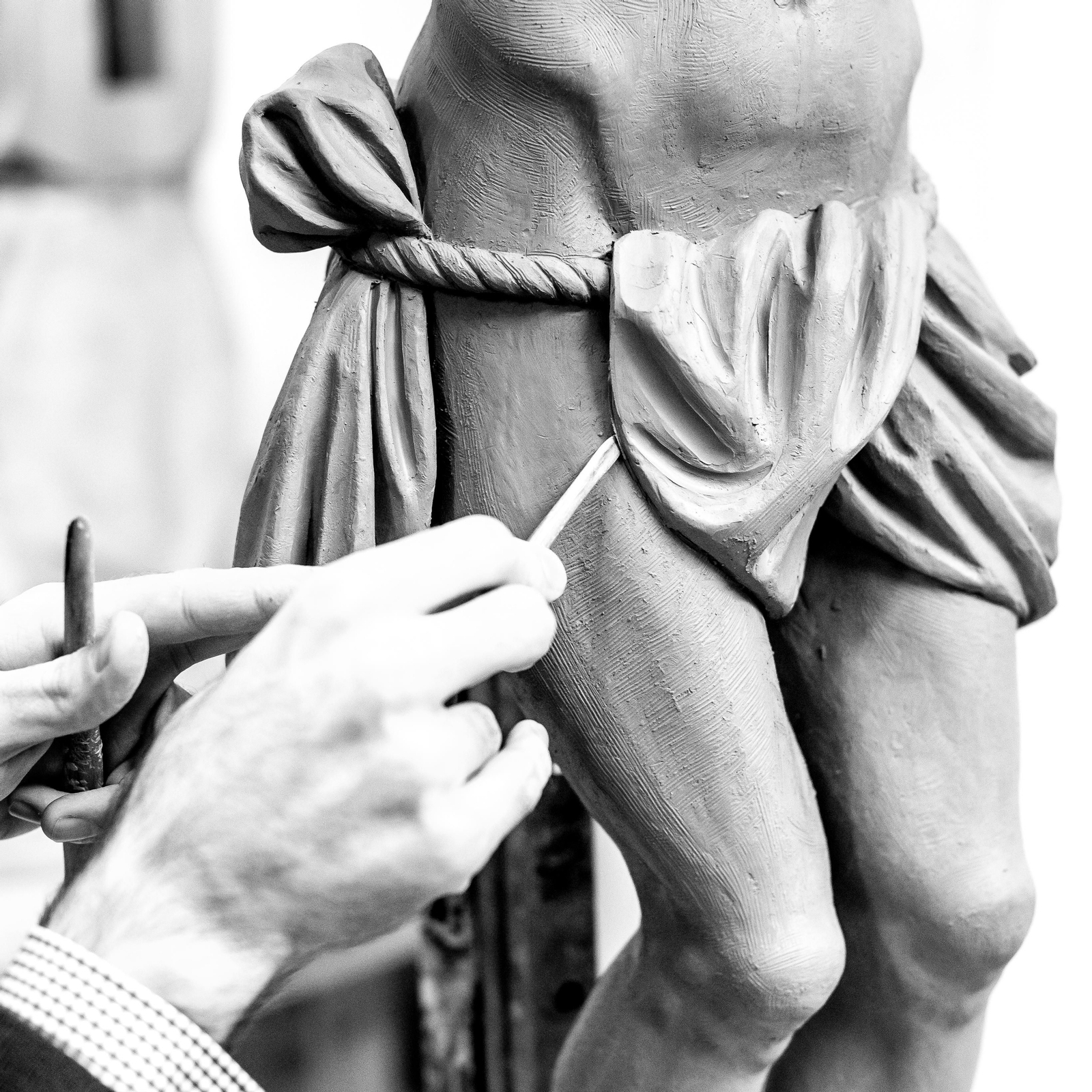 Modelo en barro del Crucificado de la Vera Cruz para Montequinto