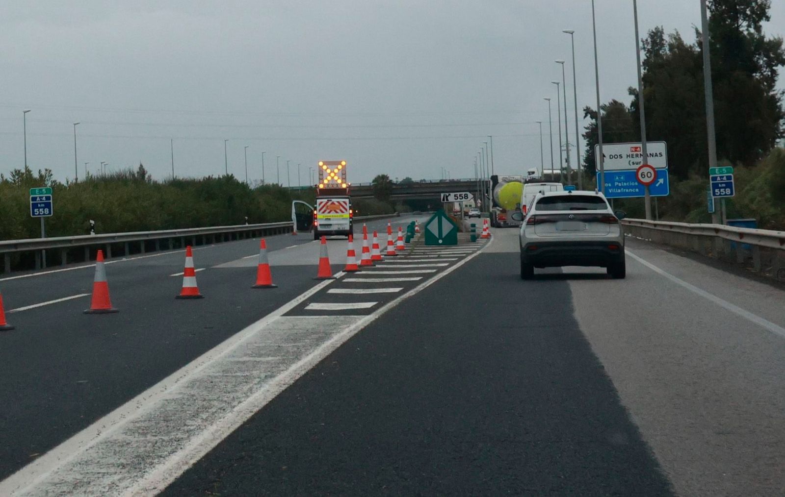 Imagen de otro corte registrado hace dos días en la AP-4