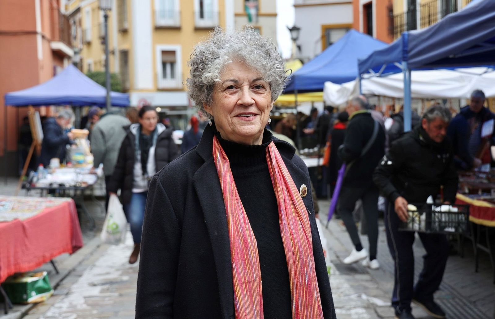 Ana Llorca, el pasado jueves en el Jueves, junto a Casa Vizcaíno.