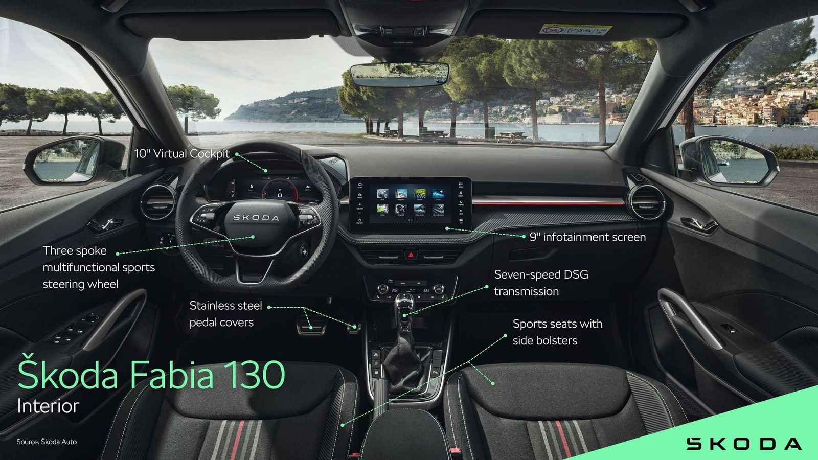 Las modificaciones en el interior responden a hacer más exclusivo y deportivo a este Fabia respecto a otras versiones.