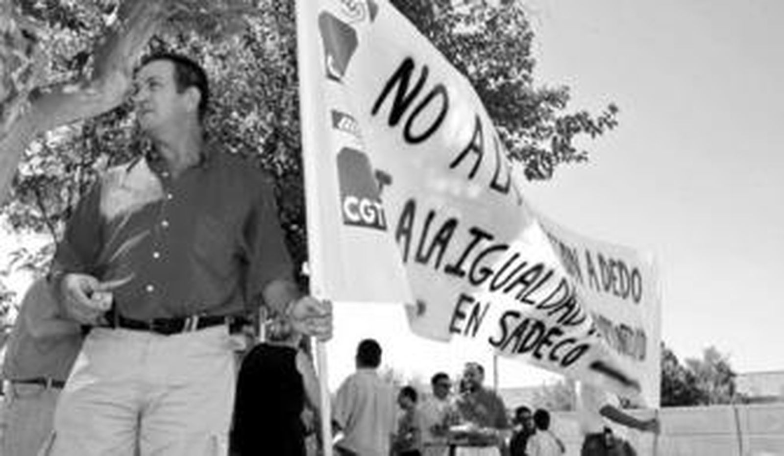 Concentración de trabajadores de Sadeco.