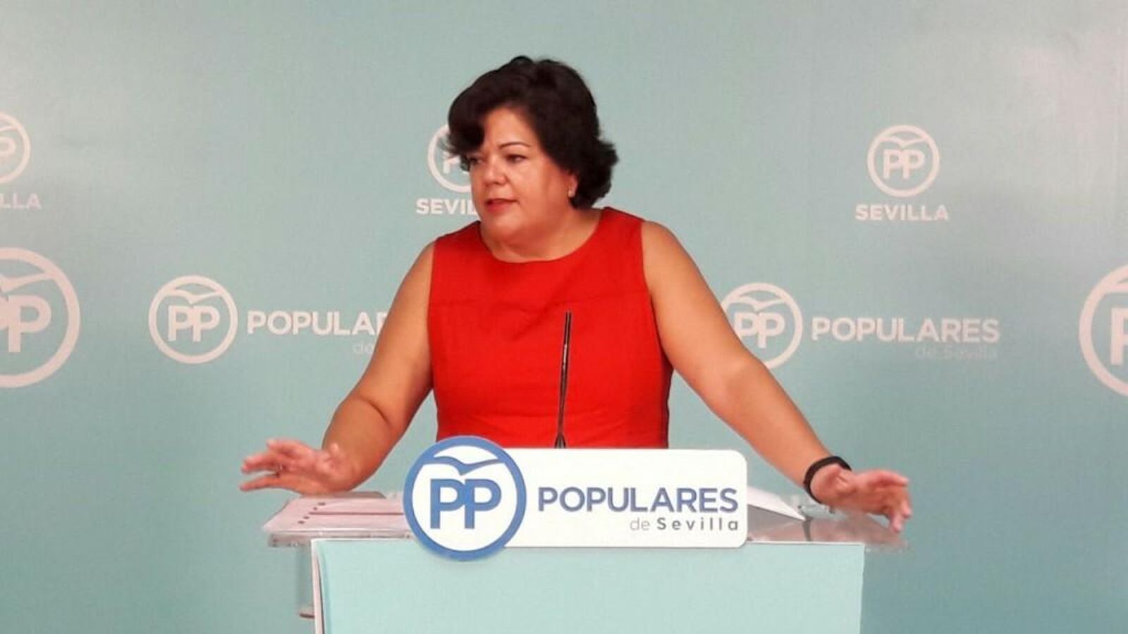 María Eugenia Moreno (PP), que se ha impuesto como la más votada en Huévar.