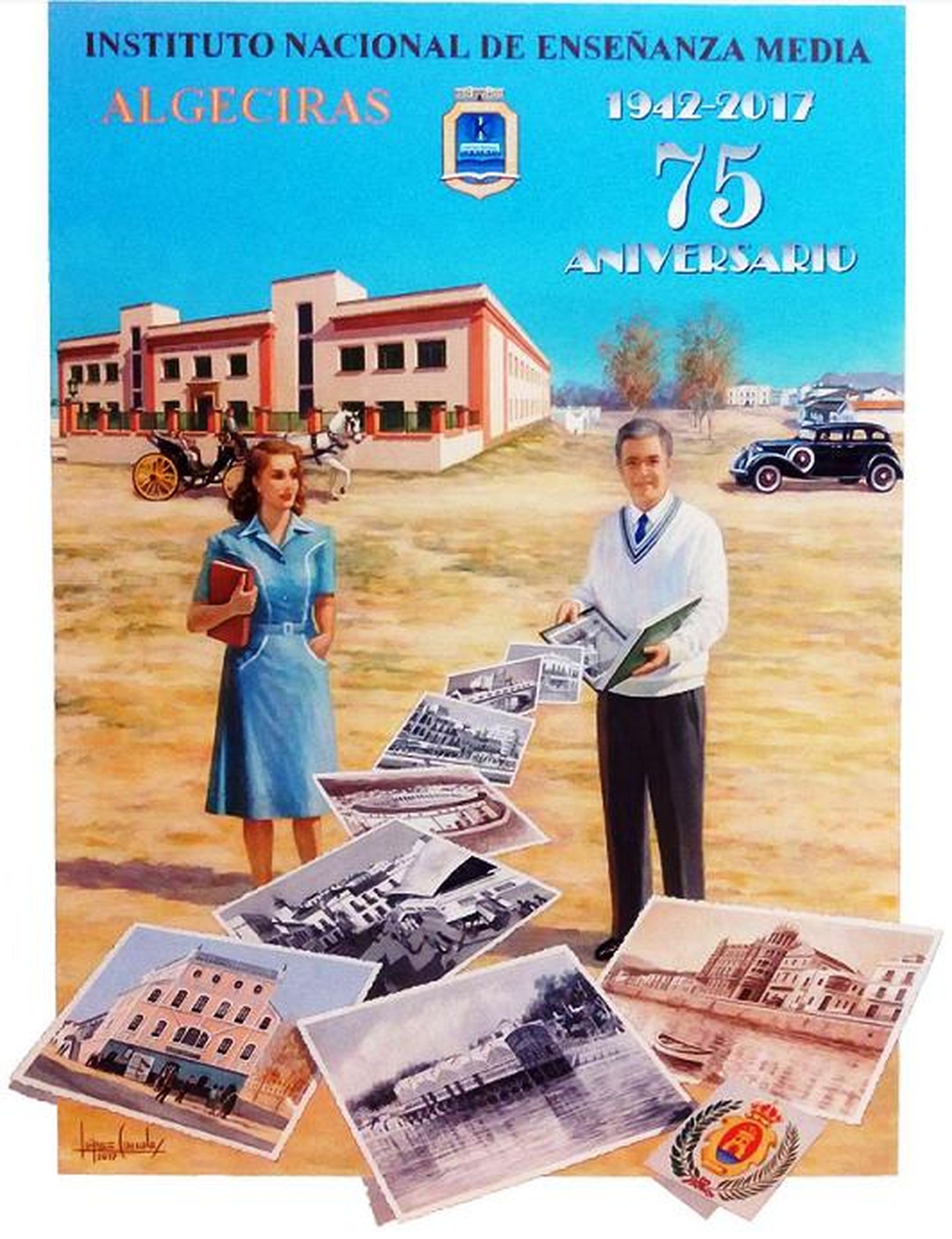 Cartel conmemorativo del 75 aniversario del Instituto.