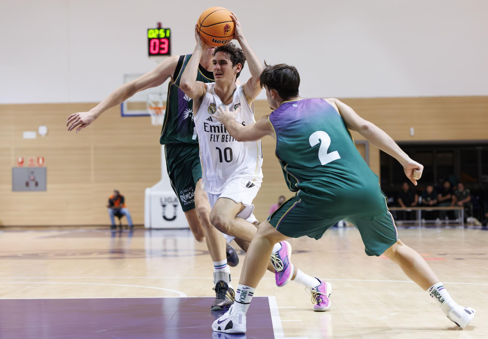 Liga U 22: El Unicaja se choca con un gran Real Madrid (105-62)