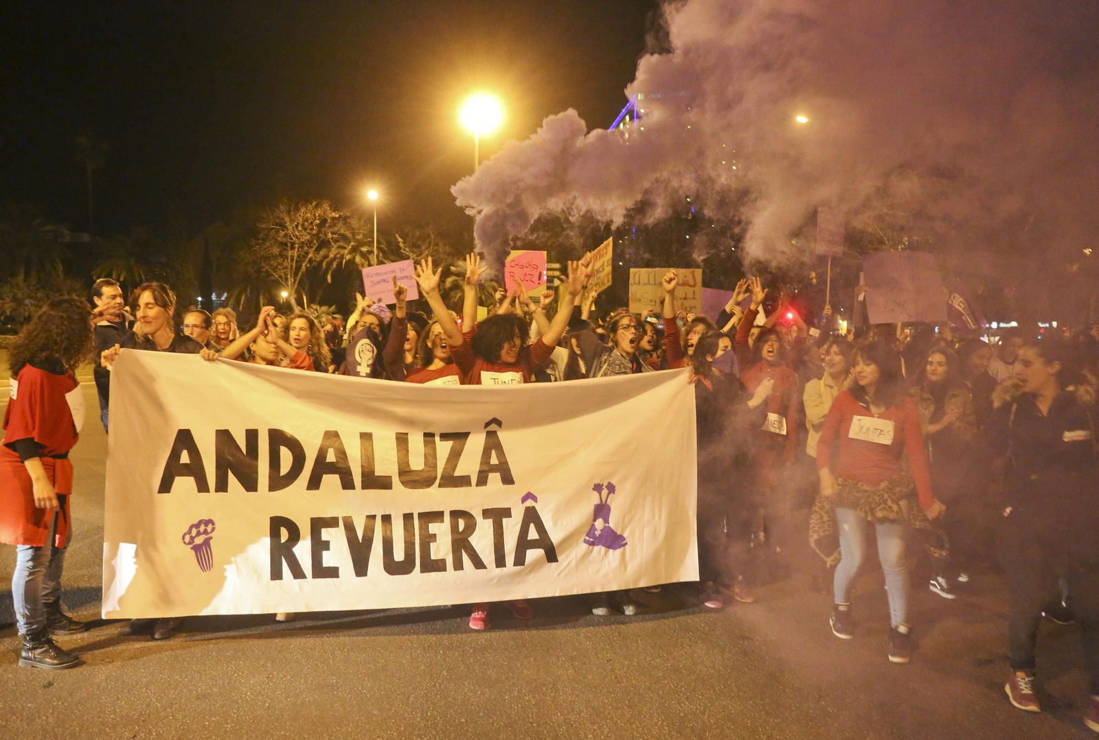 Las imágenes de la manifestación del Día de la Mujer en Málaga