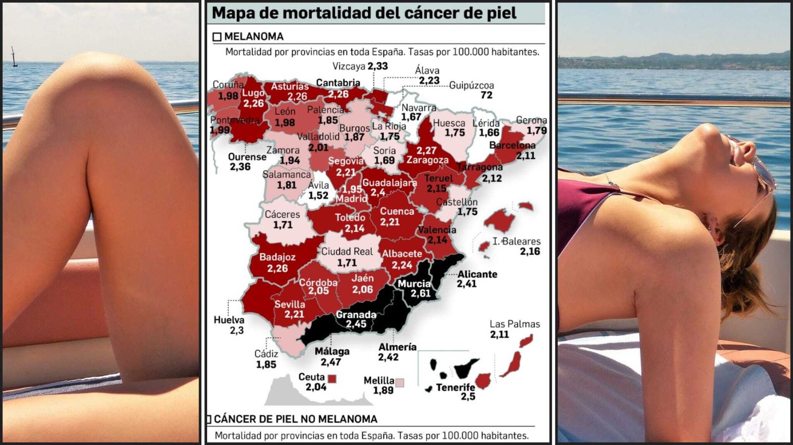 Imagen de archivo de una joven tomando el sol.