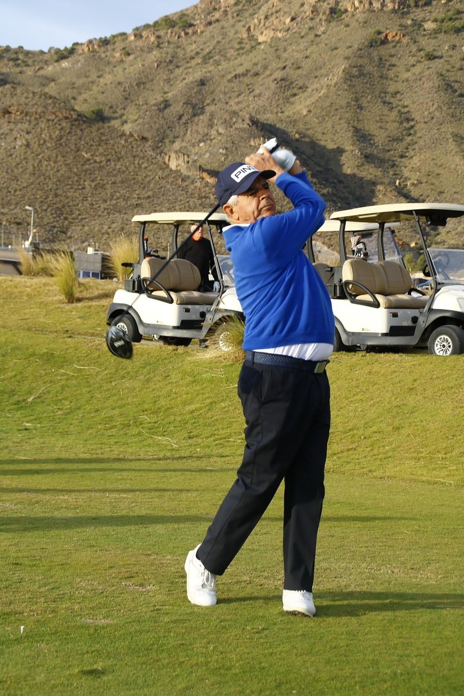Juan Quirós en acción en una primera jornada en la que ha acabado en cabeza en la categoría Súper Senior.