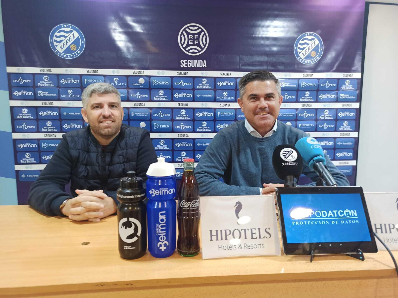 Marc Domínguez y Juan Carlos Ramírez han comparecido en la sala de prensa de Chapín para dar explicaciones.