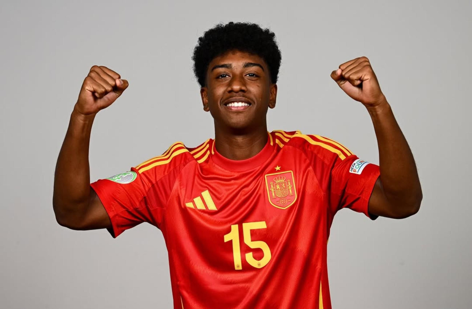 El almeriense Cristian David con la camiseta de la selección española.