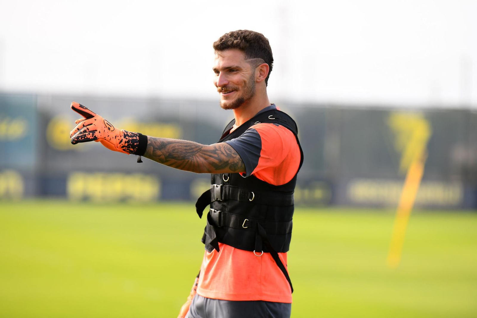 Víctor Aznar en un entrenamiento de esta semana.