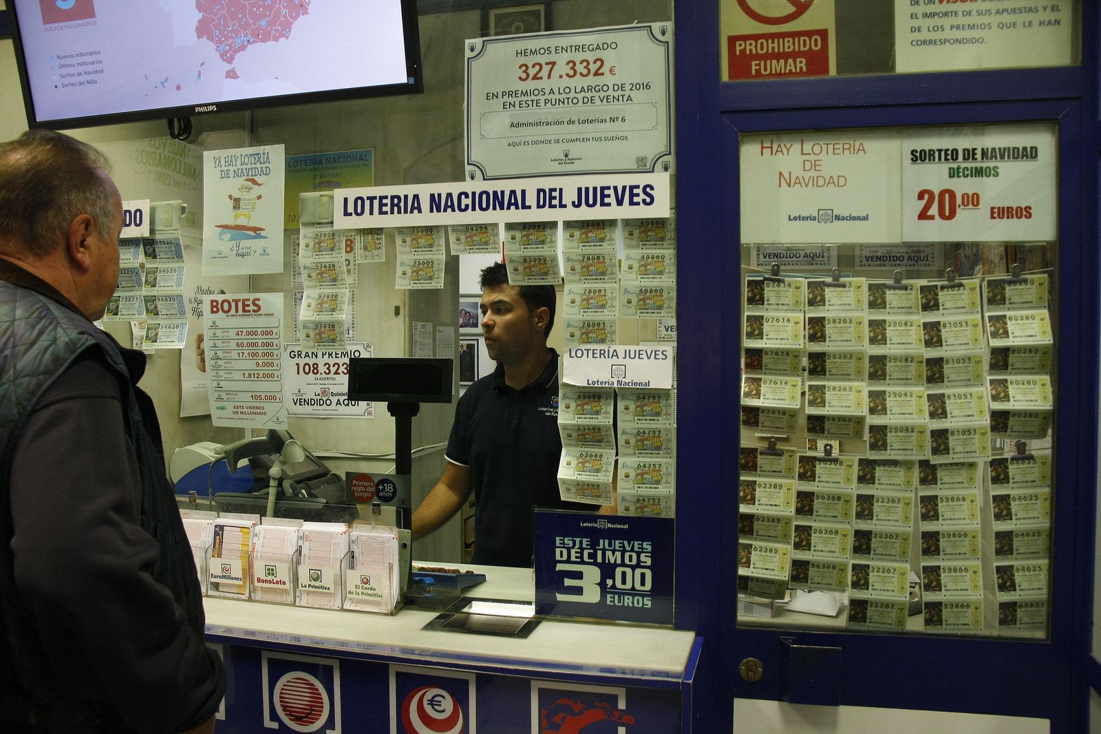 Una administración de Loterías en una imagen de archivo.